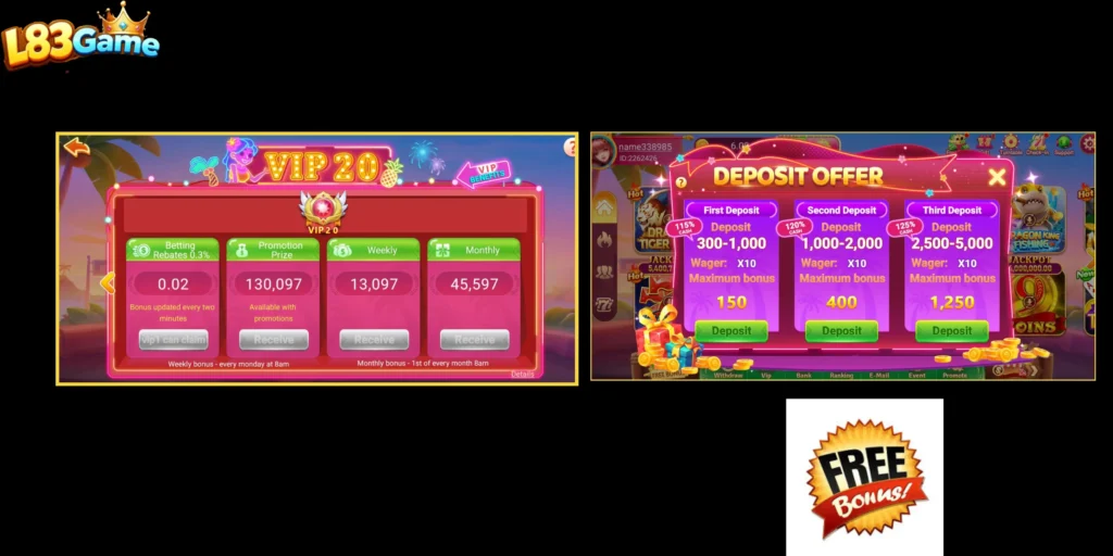 L83 Game bonuses